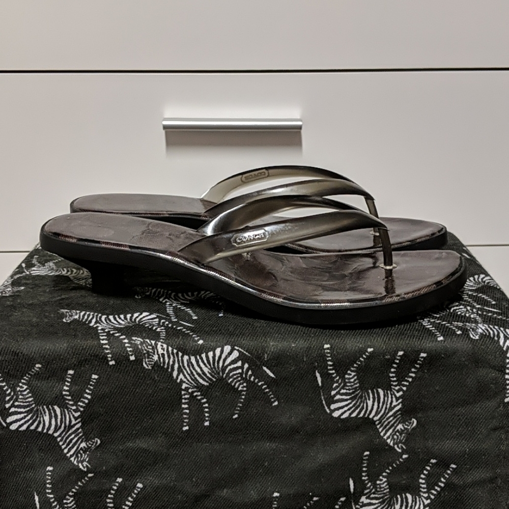 Coach Kitten Heel Flip Flops